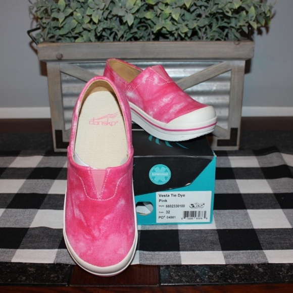 Dansko Shoes Nib Dansko Vesta Girls Pink Tie Dye Clogs Poshmark